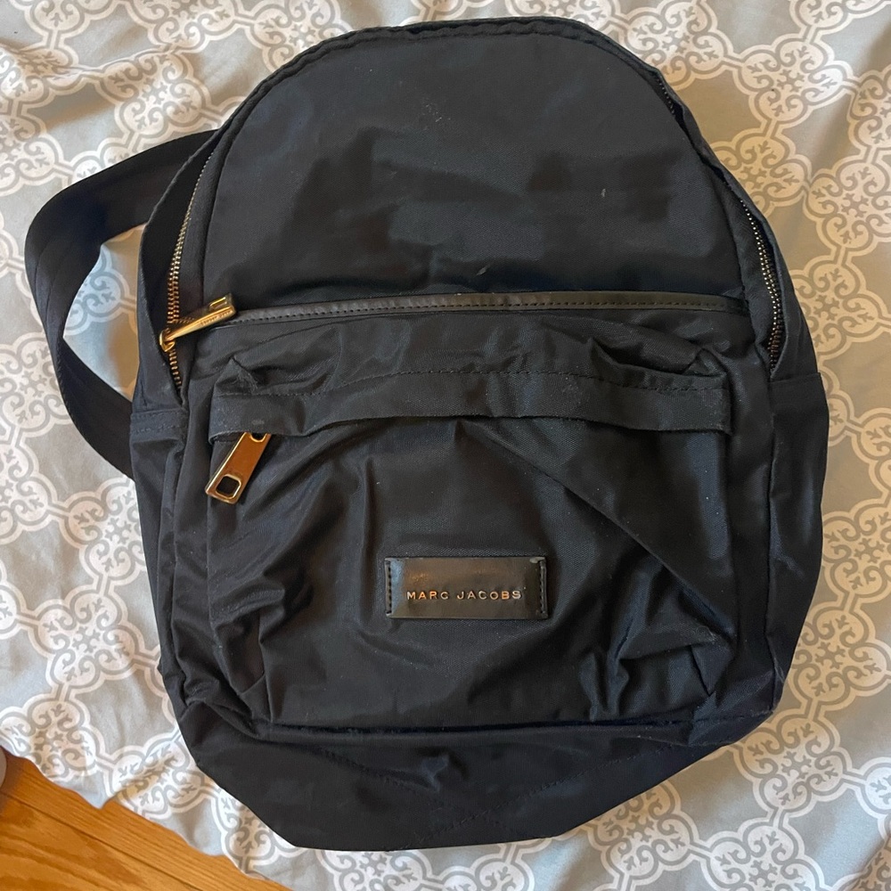 Marc Jacobs Black Nylon Backpack with Modern Design